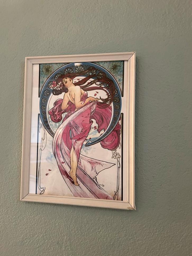 Zeemeermin Art Nouveau Poster/Schilderij, Antiek en Kunst, Kunst | Tekeningen en Foto's, Ophalen of Verzenden