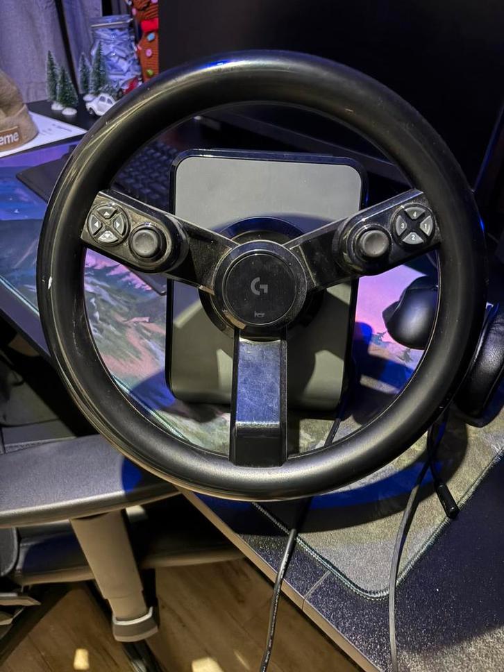 Stuur met console en pedalen, Computers en Software, Joysticks, Gebruikt, Ophalen of Verzenden