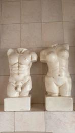 Borstbeelden man -vrouw, Huis en Inrichting, Woonaccessoires | Zuilen en Pilaren, Ophalen, Zo goed als nieuw