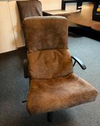 Verstelbare lederen stoel(en), Huis en Inrichting, Stoelen, Ophalen, Bruin, Zo goed als nieuw, Modern/klassiek