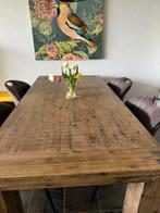 Mooie eettafel met stoelen 190x95 cm, Huis en Inrichting, Complete eetkamers, 4 tot 6 stoelen, Gebruikt, Ophalen
