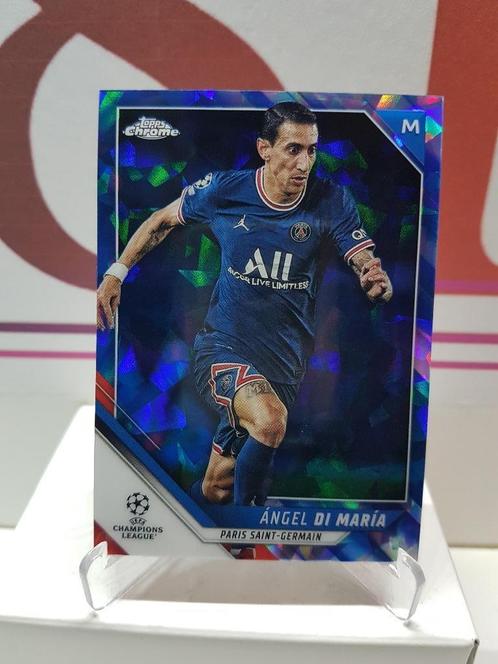 Di Marie - PSG - Topps UCL Chrome 22 Blue Holofoil, Verzamelen, Sportartikelen en Voetbal, Zo goed als nieuw, Poster, Plaatje of Sticker