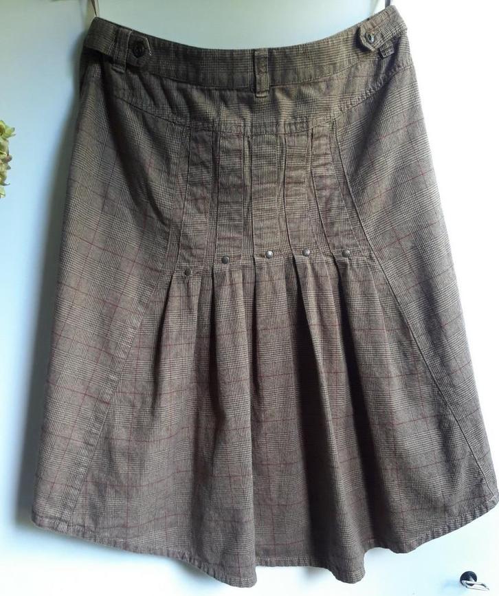 HelloGoodbye Mexx rokje micro ruitje mt 42, Kleding | Dames, Rokken, Gedragen, Maat 42/44 (L), Bruin, Boven de knie, Ophalen of Verzenden