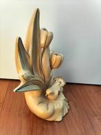 vaas met tulpen en duif decoratie gekke vaas en uniek, Ophalen, Overige kleuren, Glas, Minder dan 50 cm