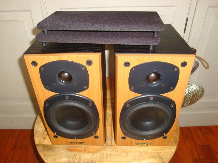Set Tannoy Mercury M1 Cherry luidsprekers speakers, Audio, Tv en Foto, Luidsprekers, Zo goed als nieuw, Front, Rear of Stereo speakers