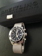 BREITLING SUPEROCEAN HERITAGE 46 CHRONO MESHBAND +nota izgst, Sieraden, Tassen en Uiterlijk, Horloges | Heren, Ophalen, Staal