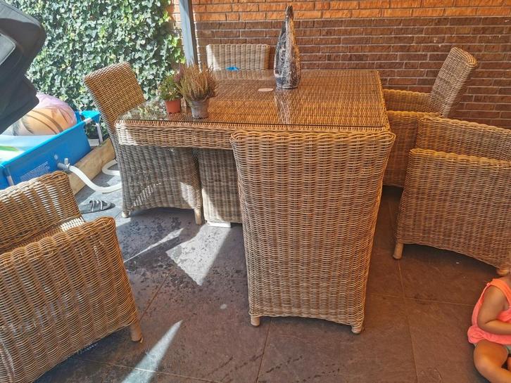 SVG outdoor tuinset 8 persoon, Tuin en Terras, Tuinsets en Loungesets, Zo goed als nieuw, Tuinset, Kunststof, 8 zitplaatsen, Eettafel