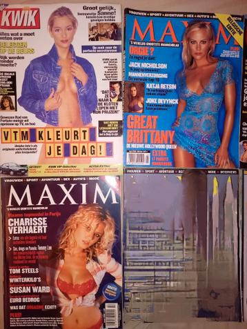 Belgische mannenbladen Ché, Maxim, Menzo en Kwik.