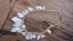 schelpen ketting, Verzenden, Zo goed als nieuw, Wit, Steen of Mineraal