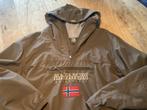 Napapijri anorak bruin XL, Verzenden, Zo goed als nieuw, Kleding