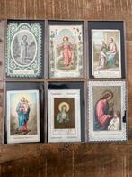 6 oude devotieprentjes met kant, devotie F, Verzamelen, Bidprentjes en Rouwkaarten, Ophalen of Verzenden