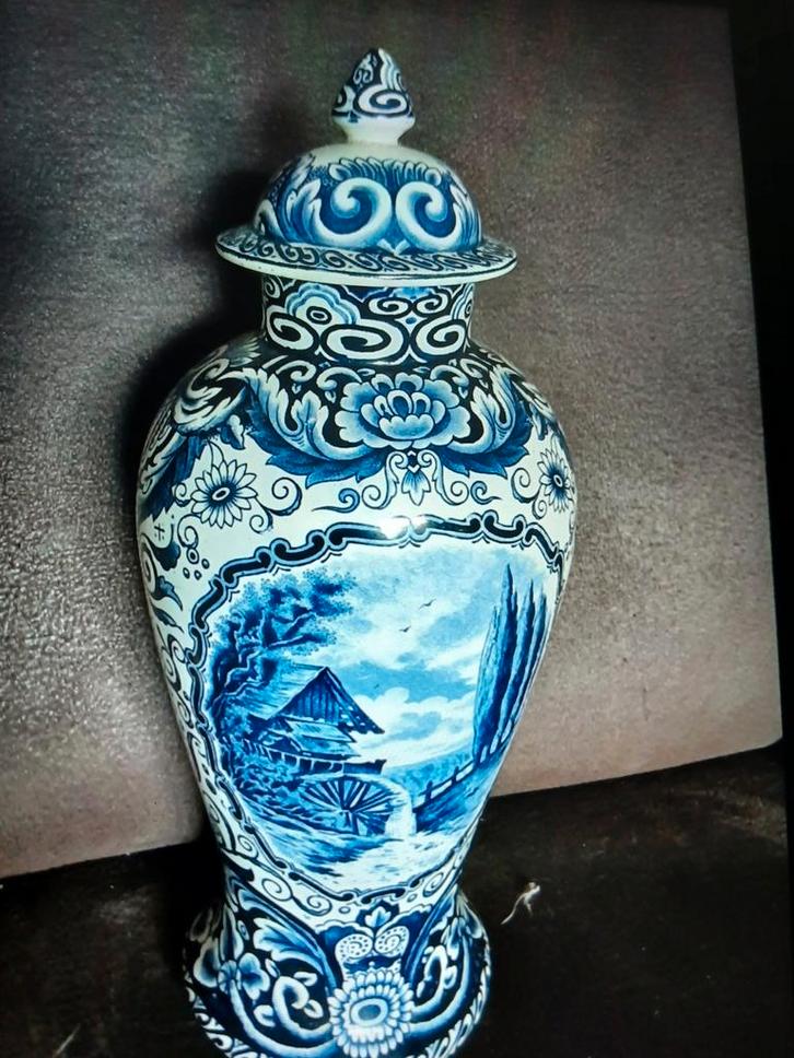 Aardewerk Pot met Deksel - Societe Ceramique, Antiek en Kunst, Antiek | Vazen, Ophalen of Verzenden