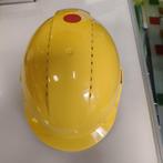 Carnaval PARTIJ BOUWHELMEN  veiligheidshelm geel/blauw, Doe-het-zelf en Verbouw, Ophalen, Zo goed als nieuw