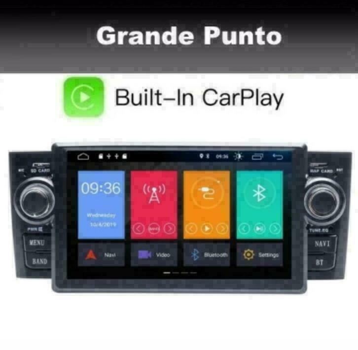 Fiat Grande Punto radio navigatie android 10 wifi dab carkit, Auto diversen, Autoradio's, Ophalen of Verzenden