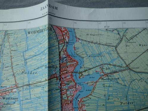 25B Zaandam Westzaan Assendelft Plattegrond 1961, Antiek en Kunst, Kunst | Litho's en Zeefdrukken, Ophalen of Verzenden