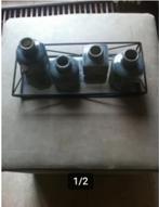 Design rekje met spiegel + 4 decopotjes rekje L36cm Br15cm, Huis en Inrichting, Ophalen of Verzenden, Rechthoekig, Minder dan 50 cm