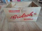 Vintage Grolsch Bierkrat - Houten krat, Huis en Inrichting, Minder dan 50 cm, Gebruikt, Minder dan 50 cm, Ophalen of Verzenden
