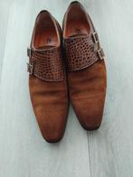 Santoni schoenen suède met leer, Ophalen of Verzenden, Gedragen, Bruin