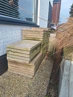 Betontegels, diverse maten, Tuin en Terras, Tegels en Klinkers, Ophalen, Gebruikt, 10 m² of meer, Beton