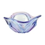 Vintage Murano Schaal Fruitschaal Blauw Paars Glas Sixties, Antiek en Kunst, Antiek | Glas en Kristal, Ophalen of Verzenden