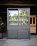 Antraciete Schoolkast | Greeploos | Buffetkast Teak #2080, Huis en Inrichting, Kasten | Buffetkasten, 200 cm of meer, 150 tot 200 cm