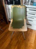 6x groene leren stoelen, Huis en Inrichting, Stoelen, Ophalen, Overige materialen, Gebruikt, Overige kleuren