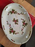 Kerst serveerschaal met hulst decoratie, Ophalen of Verzenden, Zo goed als nieuw