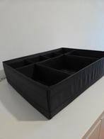 Zwarte sorteermand met vakjes, Huis en Inrichting, Kasten | Ladekasten, Ophalen, Overige materialen, Minder dan 50 cm, Zo goed als nieuw