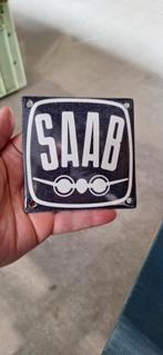 Nieuw Saab emaille bord, bordje, Reclamebord, ., Nieuw, Ophalen of Verzenden