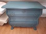 Vintage blauwe commode met lades, Ophalen, Gebruikt, Vintage, 50 tot 100 cm