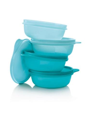 Tupperware Ruimteschaaltjes 300 ml Blauw Set (4st) beschikbaar voor biedingen