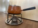 Vintage  Fondueset emaille, Ophalen of Verzenden, Zo goed als nieuw, Brander, Fondueset