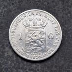 1 gulden 1854 Willem III, 1 gulden, Koning Willem III, Zilver, Ophalen of Verzenden
