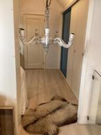Houten kroonluchter whitewash, Huis en Inrichting, Lampen | Kroonluchters, Ophalen, Gebruikt, Hout