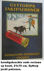 heruitgebrachte oude Zweedse reclame, Gyttorps jachtpatronen, Ophalen of Verzenden, Nieuw, Overige typen