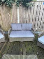 Gebruikte tuinset - wie maken we blij?, Tuin en Terras, Tuinsets en Loungesets, Ophalen, 4 zitplaatsen, Gebruikt, Wicker