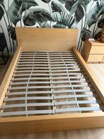 IKEA bed Malm, Huis en Inrichting, Slaapkamer | Bedden, 140 cm, Wit, Zo goed als nieuw, Hout
