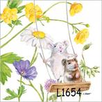 Servetten decoupage/bullet journal – muizen L1654, Verzenden, Nieuw, Materiaal