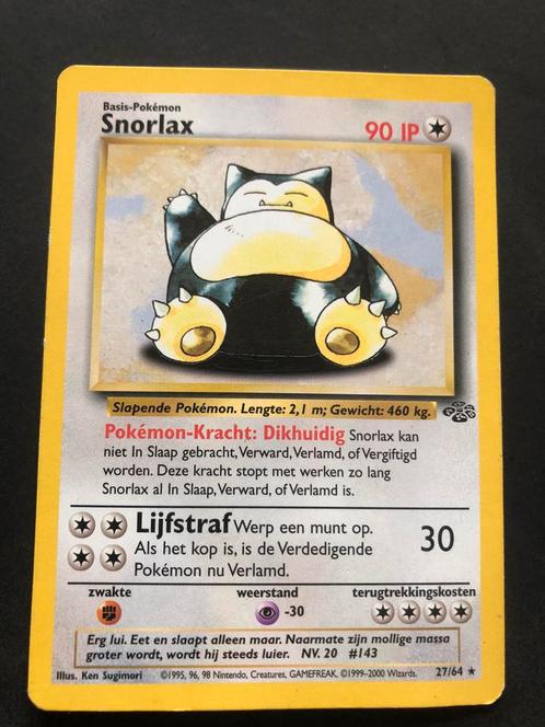 Snorlax (JU 27) NM, Hobby en Vrije tijd, Verzamelkaartspellen | Pokémon, Zo goed als nieuw, Losse kaart, Ophalen of Verzenden