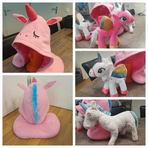 Unicorn neksteun en 3 unicorn knuffels in 1 koop, Kinderen en Baby's, Speelgoed | My Little Pony, Zo goed als nieuw, Ophalen of Verzenden
