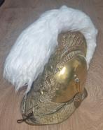 Antieke Franse brandweerhelm, Verzamelen, Ophalen of Verzenden, Gebruikt