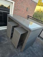 Hoge tuinset met 4 krukken, Tuin en Terras, Ophalen, Aluminium