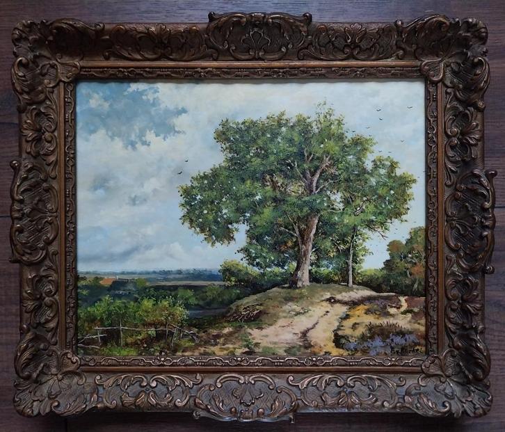 n Willem Roelofs - Oosterbeek - Gesigneerd - 1900, Antiek en Kunst, Kunst | Schilderijen | Klassiek, Ophalen of Verzenden