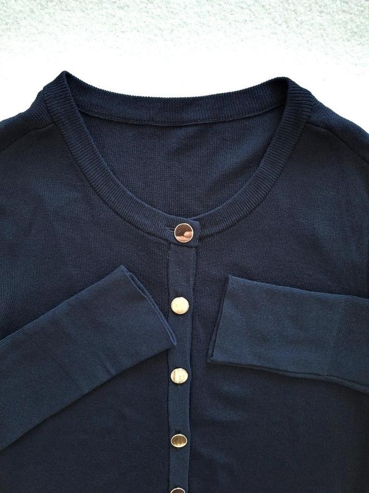 Donkerblauw vest - STUDIO ANNELOES - Maat XS - S, Kleding | Dames, Truien en Vesten, Zo goed als nieuw, Maat 36 (S), Blauw, Ophalen of Verzenden