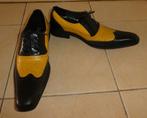 Pellini brogues maat 40 retro jaren 50 stijl zwart geel leer, Verzenden, Zwart, Nieuw, Pellini