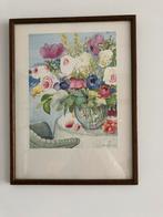 Afbeelding aquarel van Kiek Blom AFM. 30x40 incl lijst, Ophalen of Verzenden