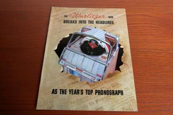 Wurlitzer 1800 1955 originele brochure folder jukebox flyer beschikbaar voor biedingen