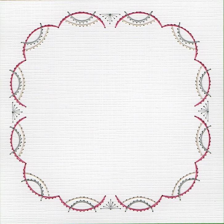 geborduurde oplegkaart nr 93, Hobby en Vrije tijd, Kaarten | Zelf maken, Nieuw, Blanco kaart of Basiskaart, Overige thema's, Ophalen of Verzenden