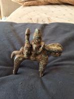 Antiek Bronzen Ruiter paard Tsjaad africa bodemvondst 8,5cm, Ophalen of Verzenden, Brons