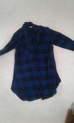 Blauw zwart geruite blouse, Meisje, Overhemd of Blouse, Ophalen of Verzenden, Zo goed als nieuw